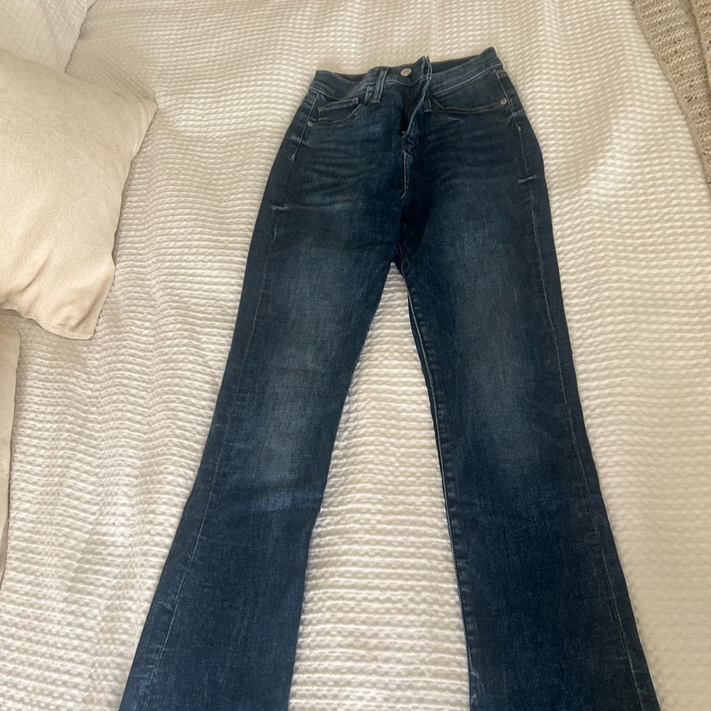 Express Dark Blue Flare Jeans